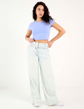 Jeans relaxed wide leg cintura media Madden Girl para mujer