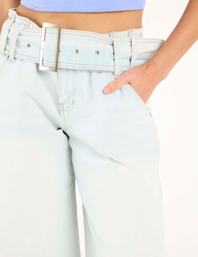 Jeans relaxed wide leg cintura media Madden Girl para mujer