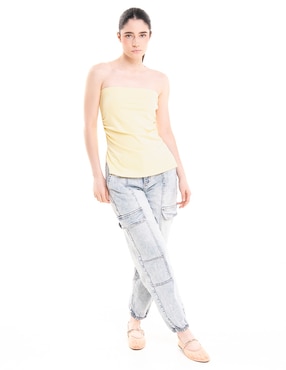 Top Madden Girl cuello halter para mujer