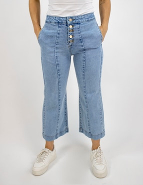 Jeans wide leg cintura Furor para mujer