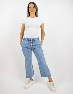 Jeans wide leg cintura Furor para mujer
