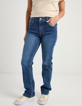 Jeans straight a la cintura Oggi para mujer