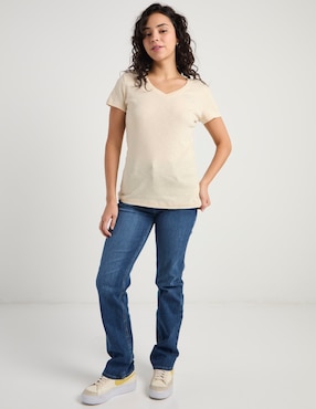 Jeans straight a la cintura Oggi para mujer
