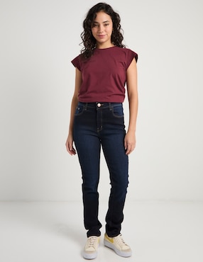 Jeans skinny a la cintura Oggi para mujer