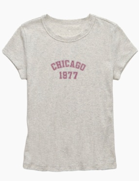Playera manga corta American Eagle cuello redondo para mujer