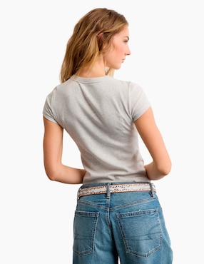 Playera manga corta American Eagle cuello redondo para mujer