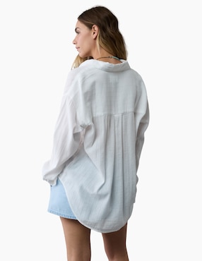Blusa camisera American Eagle manga larga para mujer