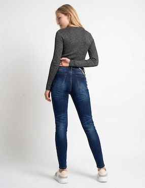 Jeans skinny cintura NYD para mujer