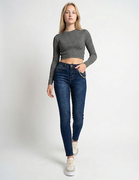 Jeans skinny cintura NYD para mujer