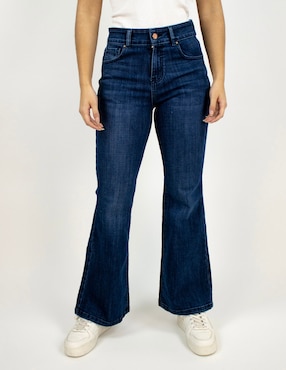 Jeans flare a la cintura Furor para mujer