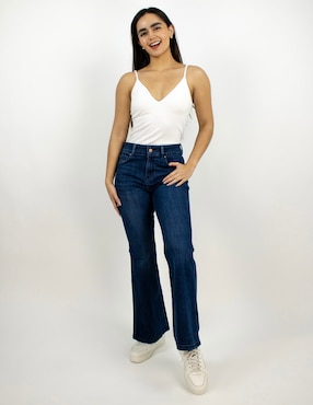 Jeans flare a la cintura Furor para mujer