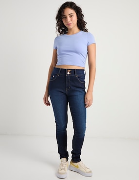 Jeans super skinny cintura Oggi para mujer