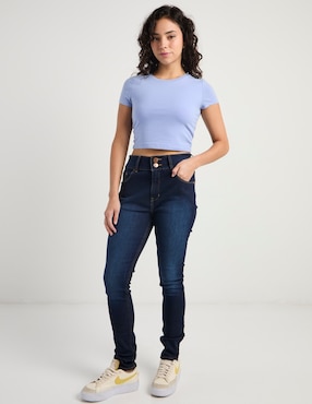 Jeans super skinny cintura Oggi para mujer