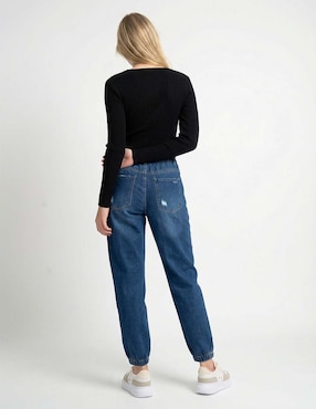 Jeans jogger straight cintura alta Oggi para mujer