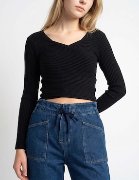 Jeans jogger straight cintura alta Oggi para mujer