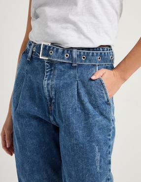 Jeans slim a la cintura Oggi para mujer