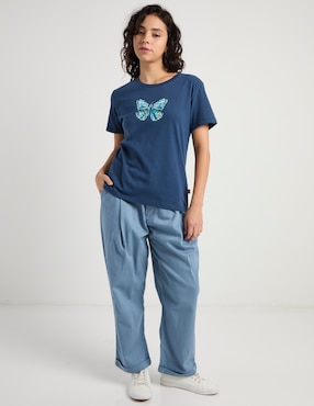 Jeans baggy cintura Oggi para mujer