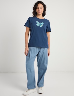 Jeans baggy cintura Oggi para mujer
