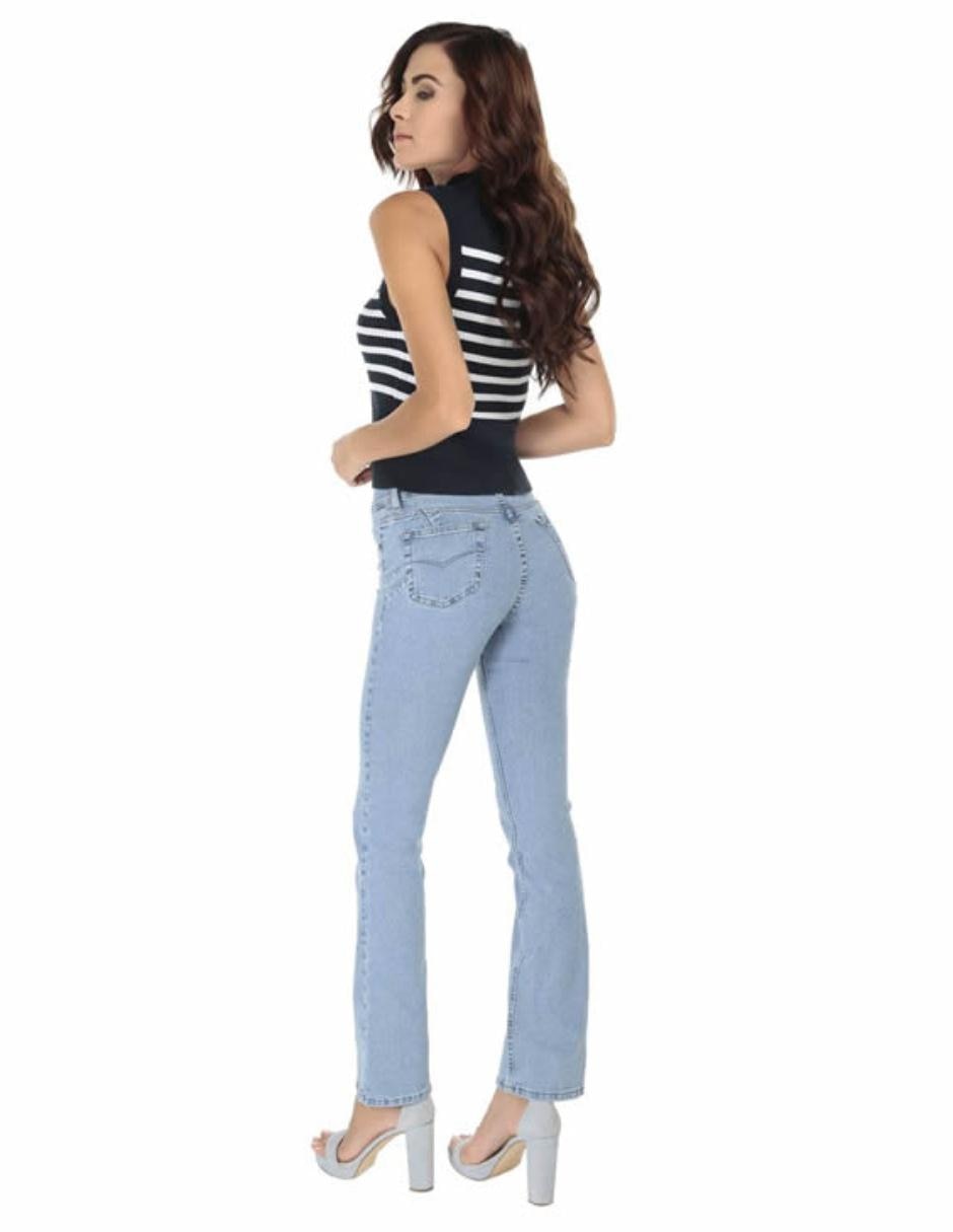 Jeans bota corte cintura alta para mujer 5