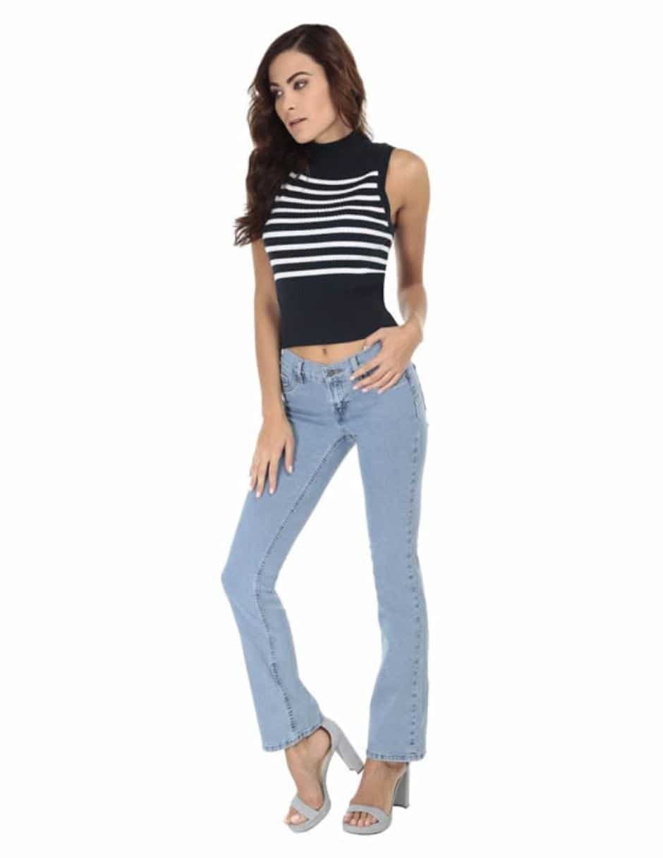 Jeans bota corte cintura alta para mujer 6