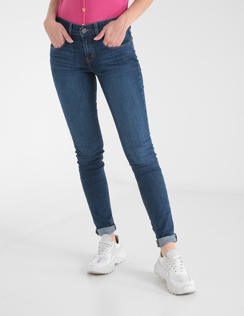 Jeans Oggi corte ultra skinny con bolsillos para mujer en SB
