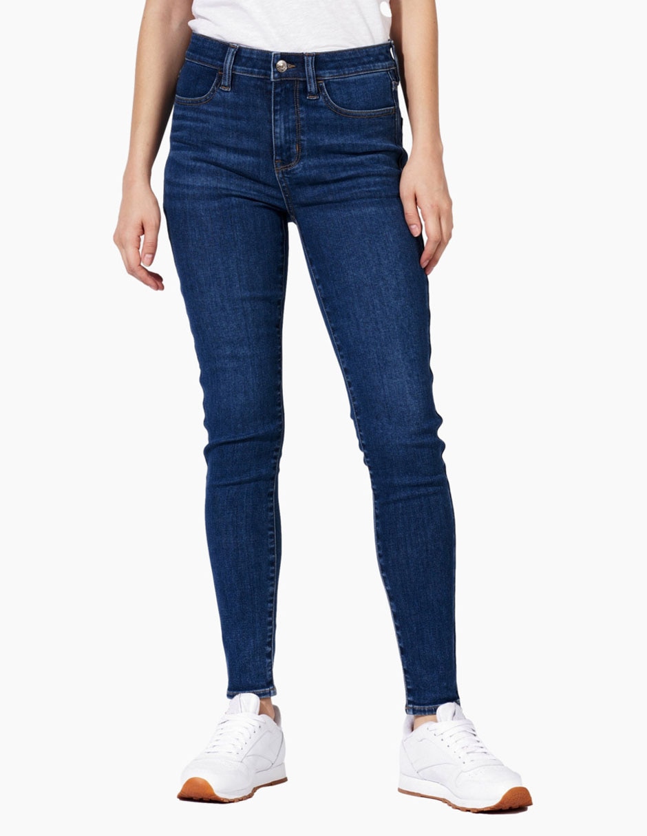 Jeans skinny Non Stop lavado obscuro corte cintura para mujer