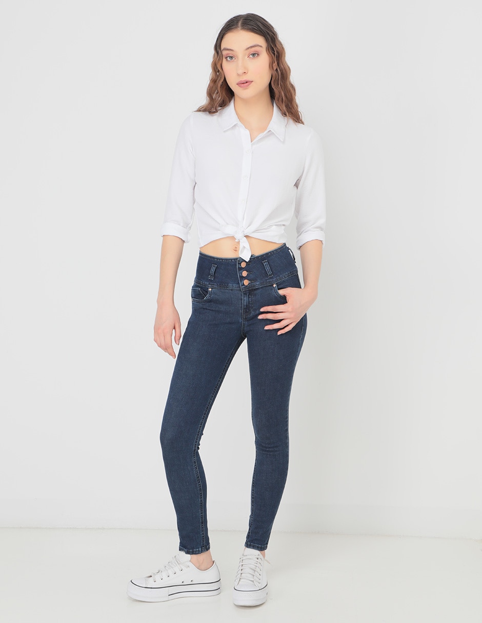 JEANS FUROR, 13, AZUL OBSCURO SKINNY HA