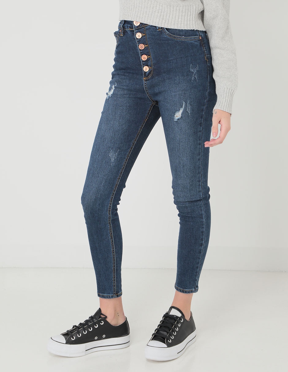 Jeans mom Silver Plate corte cintura alta para mujer