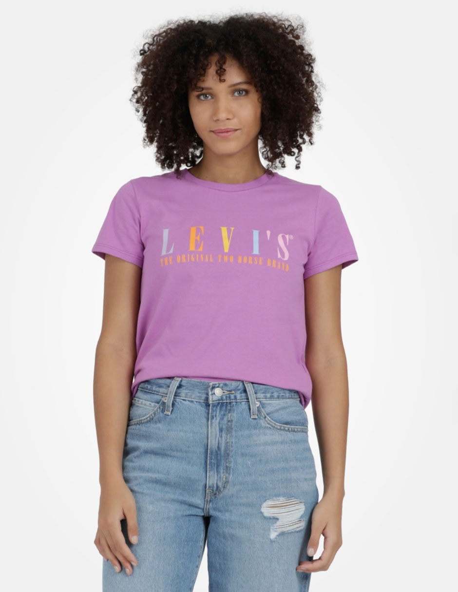 Playera manga corta Levi s cuello redondo para mujer