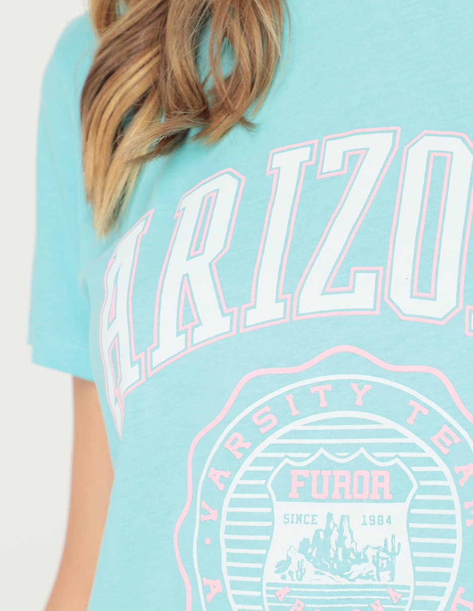 Playera manga corta cuello redondo para mujer 4