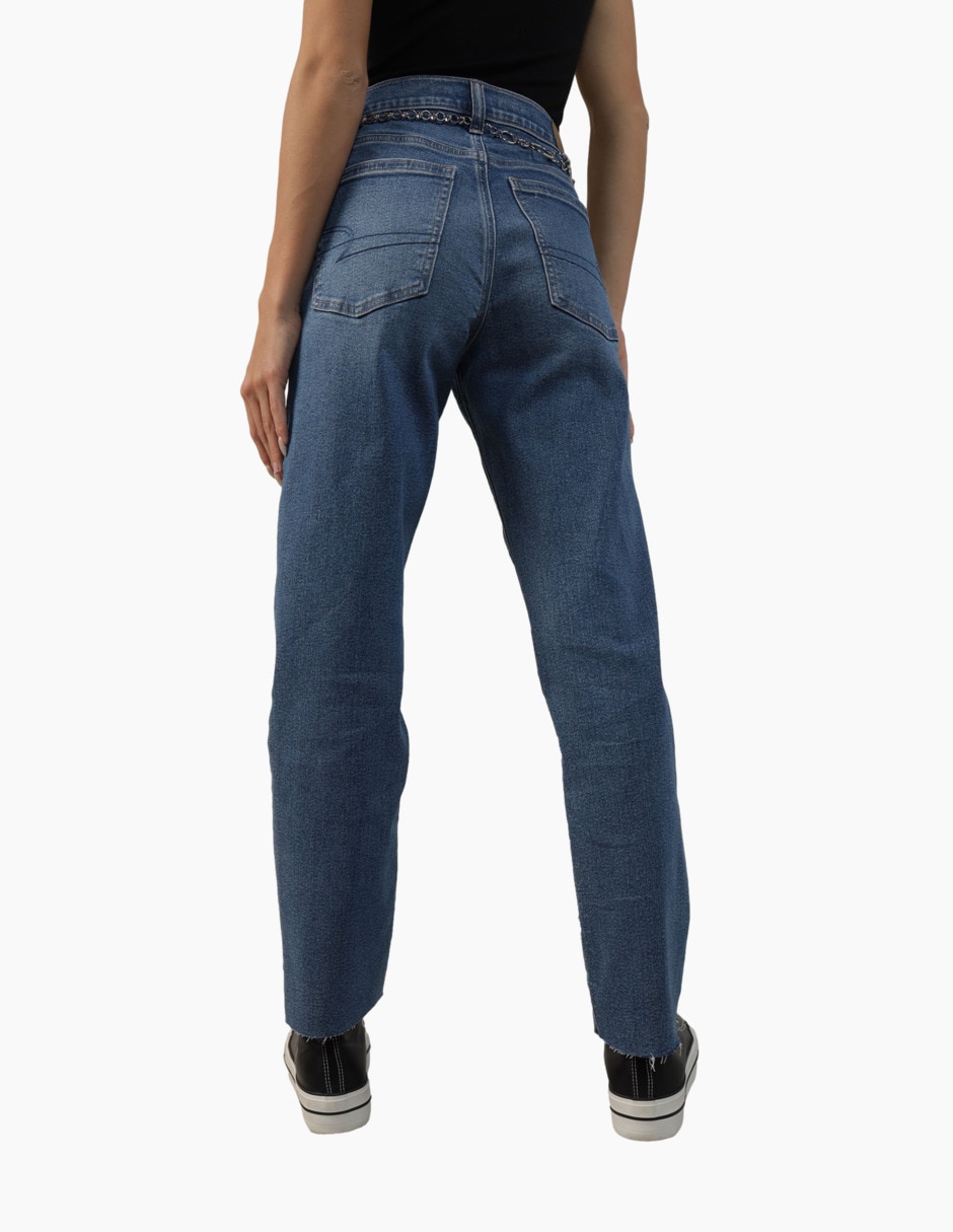 Jeans straight Super Hi-Rise Ankle corte cintura para mujer 2