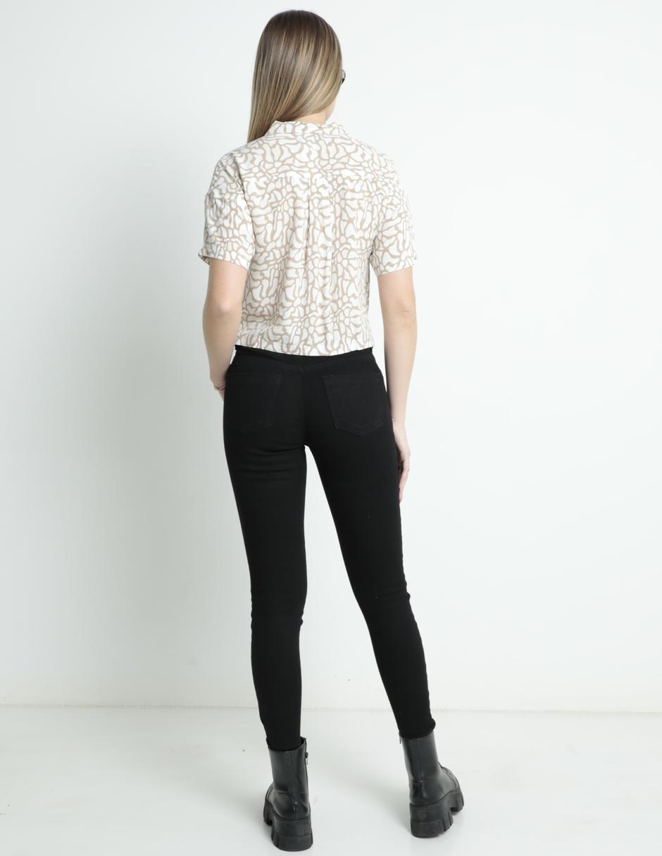 Jeans skinny corte cintura para mujer