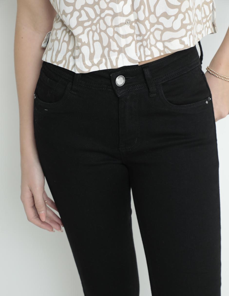 Jeans skinny corte cintura para mujer
