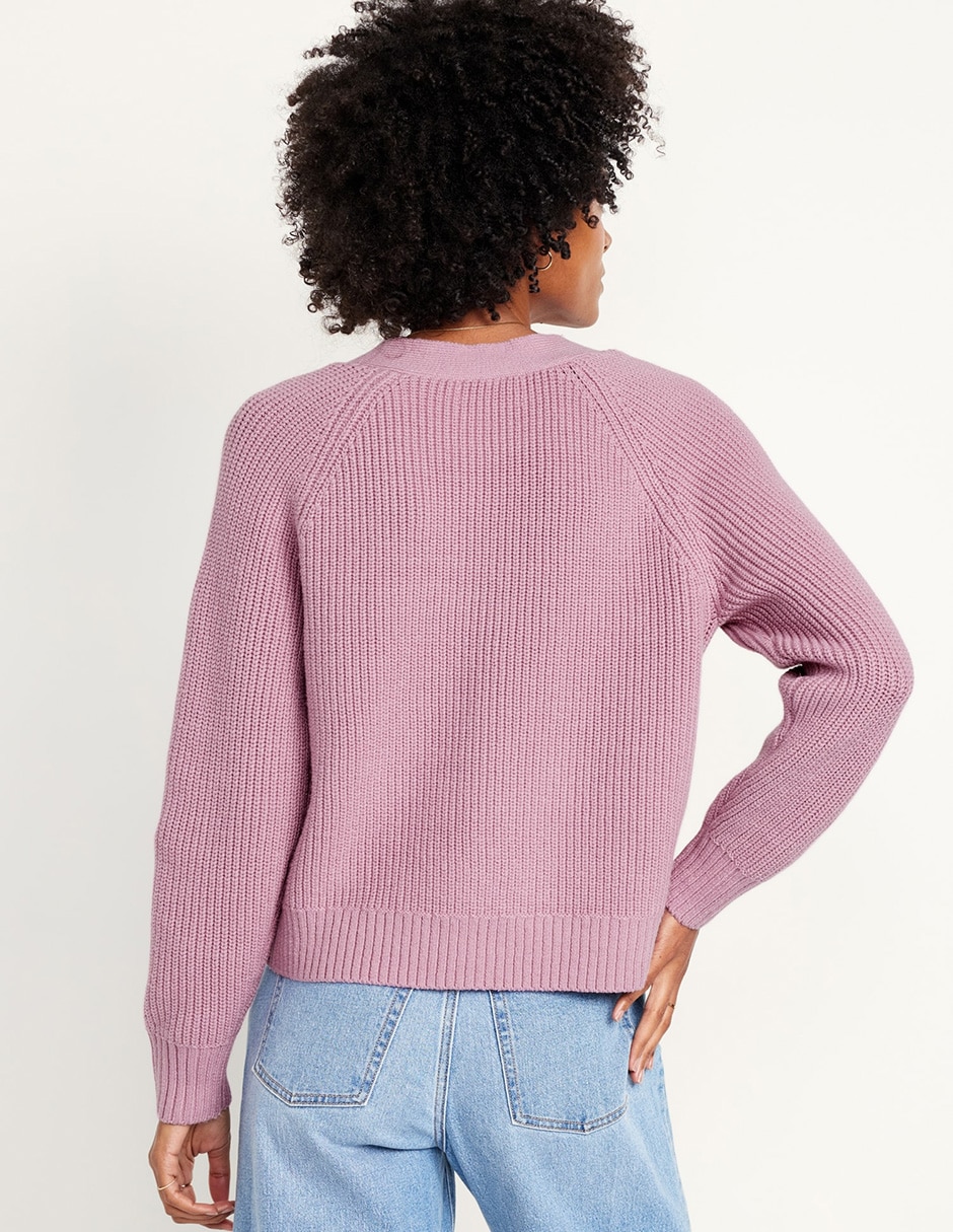 Suéter cuello V para mujer 2