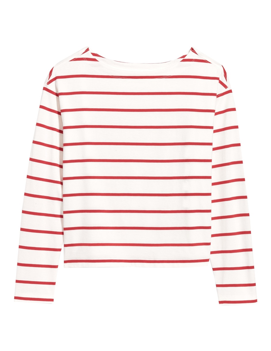Playera manga larga cuello redondo para mujer 3