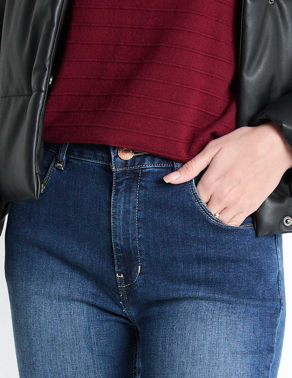 Jeans relaxed skinny para mujer 4