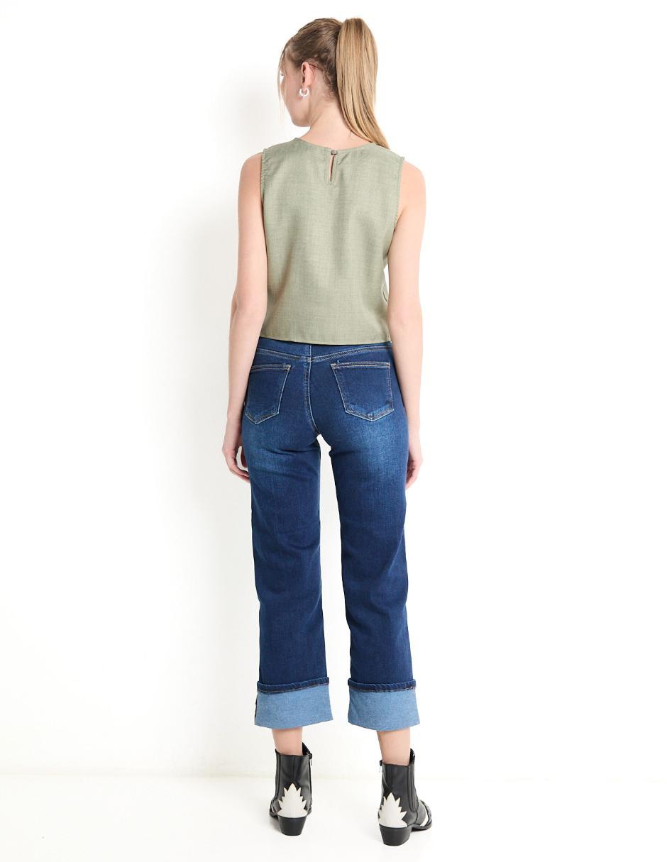 Jeans straight para mujer 2