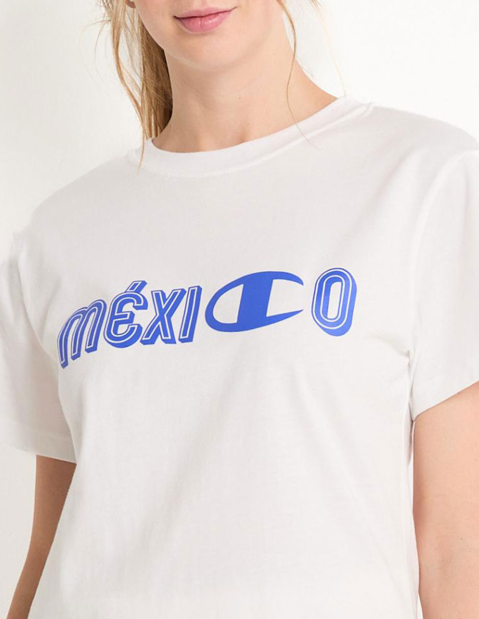 Playera manga corta cuello redondo para mujer 4