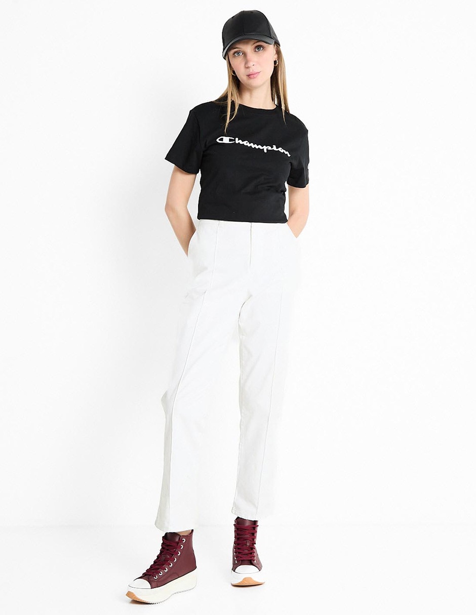 Playera manga corta cuello redondo para mujer 3