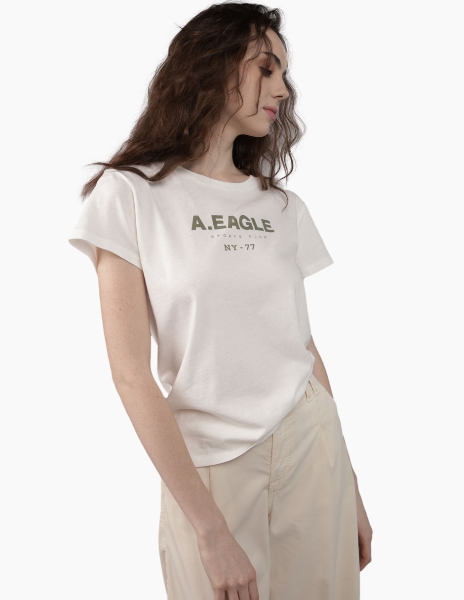 Playera manga corta cuello redondo para mujer