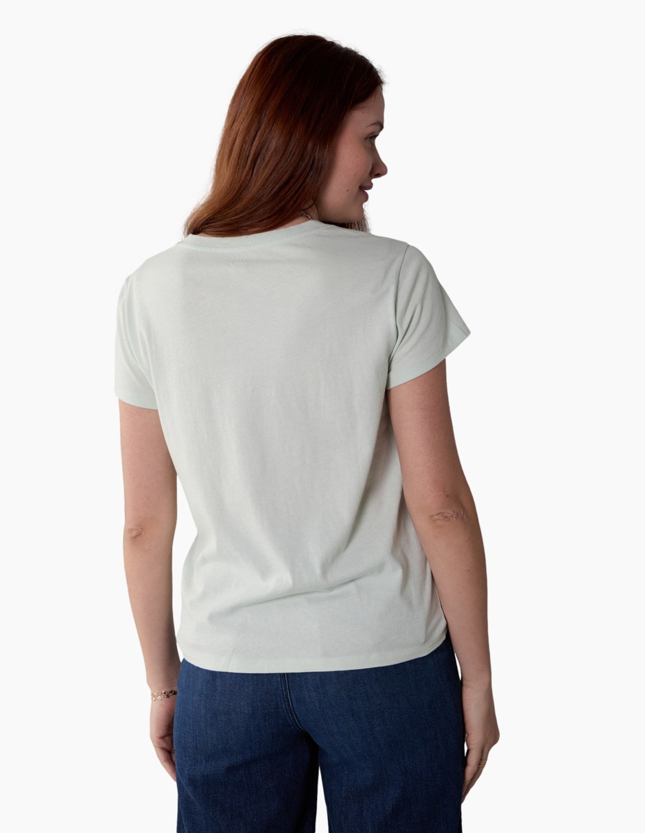 Playera manga corta cuello redondo para mujer 2