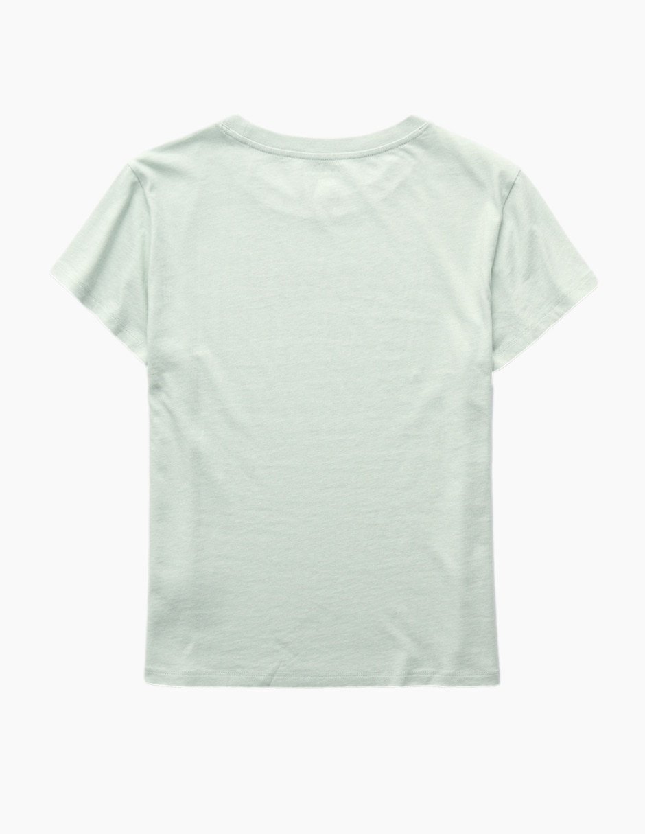 Playera manga corta cuello redondo para mujer 4