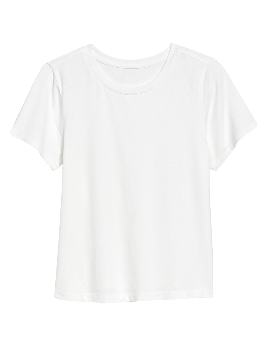 Playera manga corta cuello redondo para mujer 3