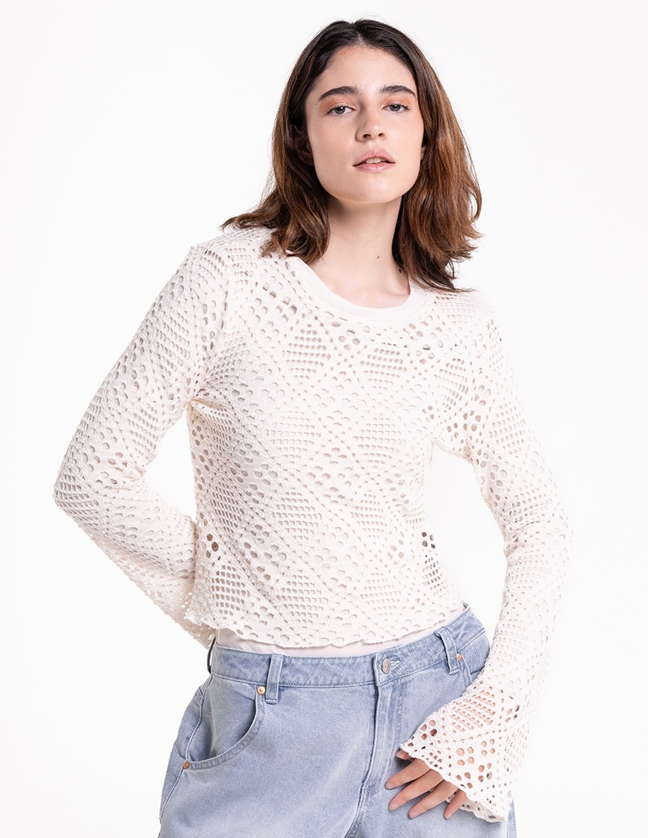 Blusa manga larga para mujer 3