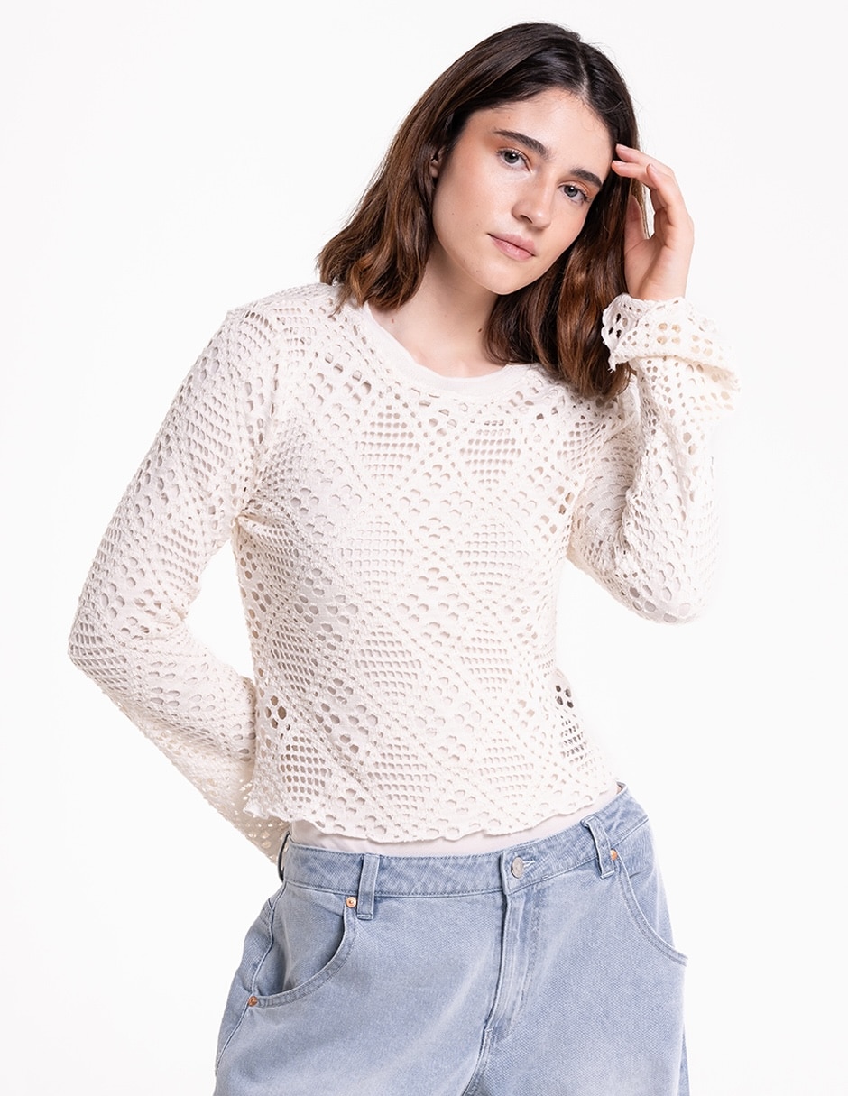 Blusa manga larga para mujer 4