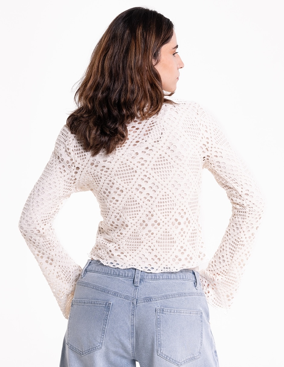 Blusa manga larga para mujer 6