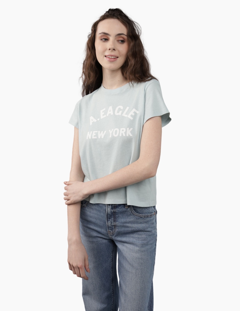 Playera manga corta Intl Margot Graphic Tee cuello redondo para mujer