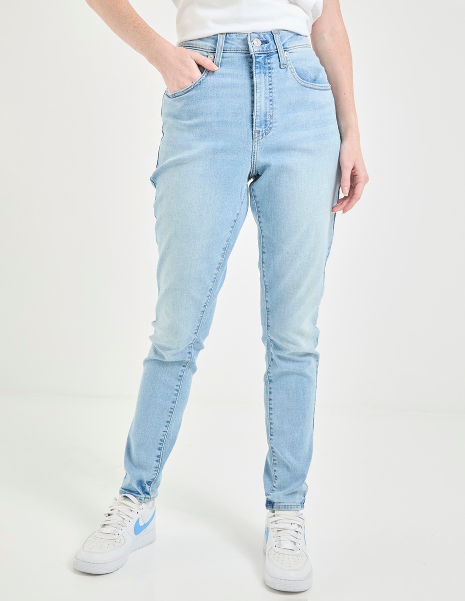 Jeans skinny cintura alta para mujer