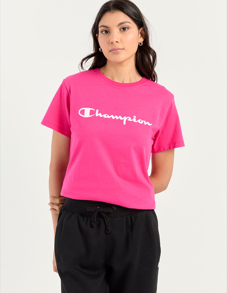Playera manga corta Champion cuello redondo para mujer Suburbia