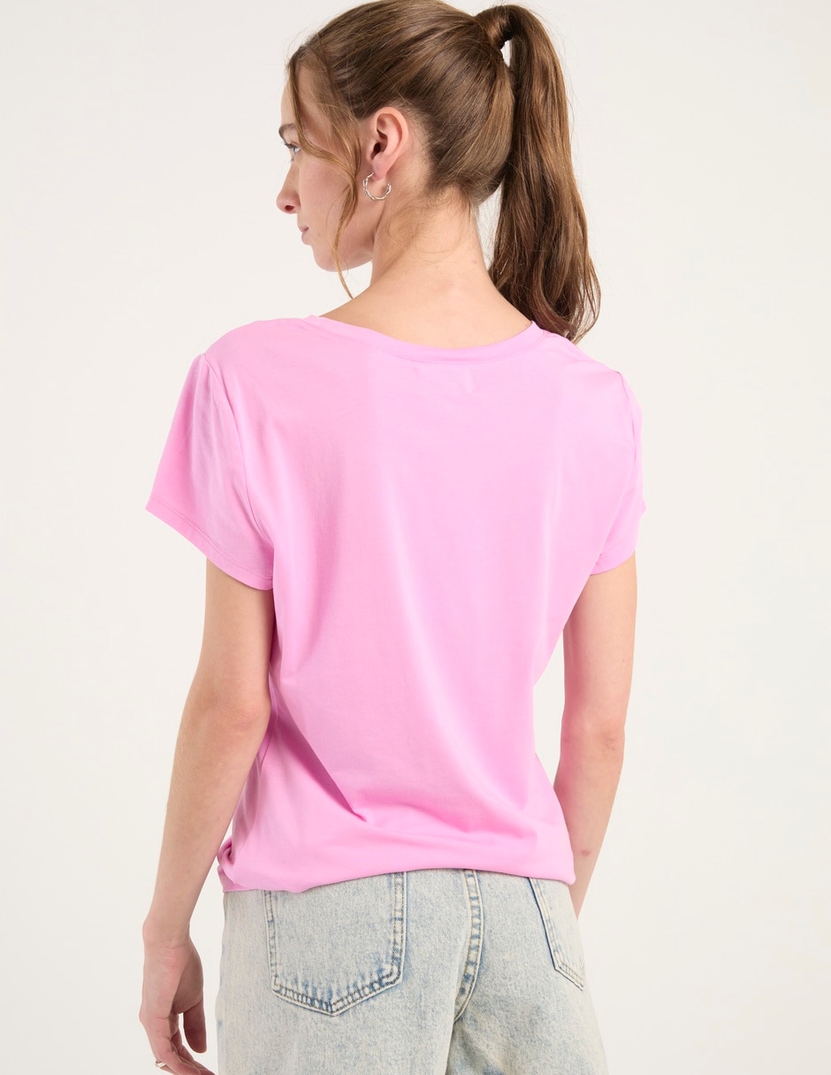 Playera manga larga cuello redondo para mujer 2